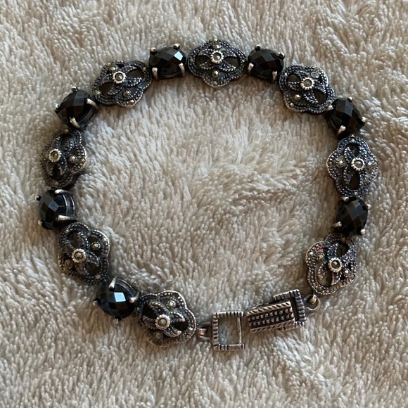 Silver bracelet with zircons - Picture 4 of 7